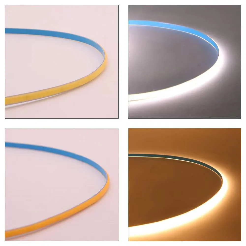 COB LED Strip Light 12V/24V 400LEDs/M, 5mm Flexible Dot-Free LED Tape, CRI90+ Non-Waterproof, 3000K / 4000K / 6500K / Red / Blue / Green / Pink / Yellow for Cabinet Kitchen Lighting, 5M/10M Pack