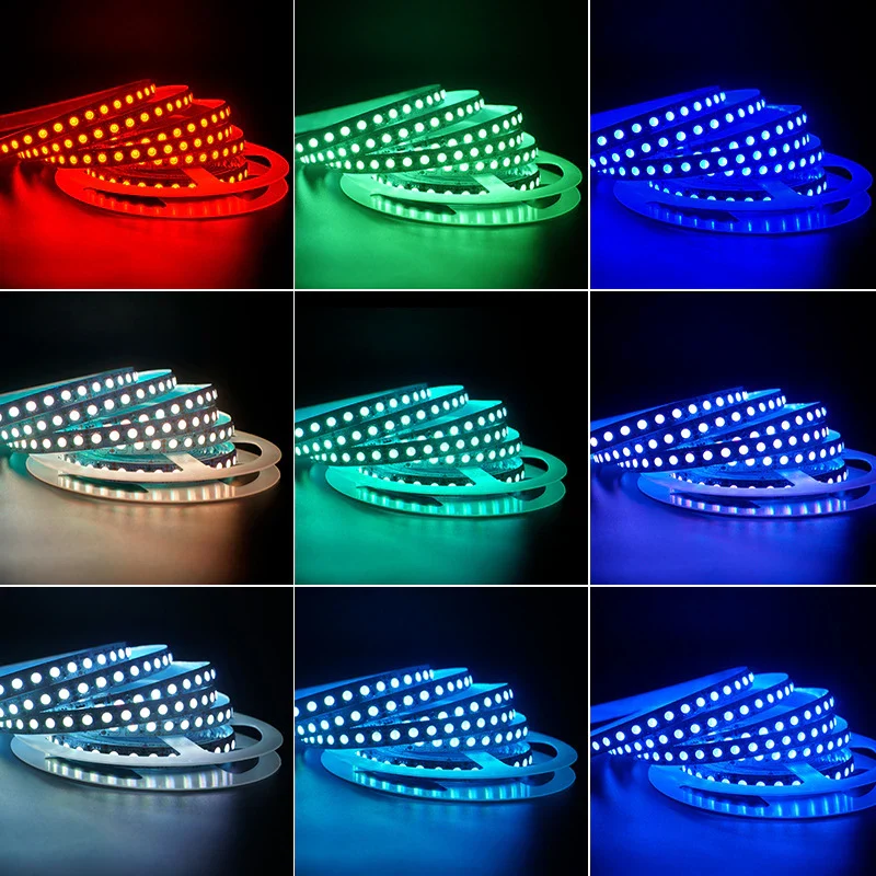 10MM SMD5050 RGB LED Strip Light - DC12V | 60 / 120 LEDs/M | 10mm PCB | IP00 / IP65 / IP67 | 5/50M | for Mirror, Kitchen Cabinet, Bedroom