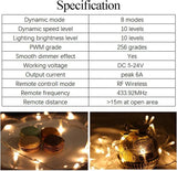 LED Strip Controller – 5V/24V – White RF Remote with Dimmer Function | For Single Color 5050/3528 Strips