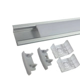 U Shape LED Channel U01-A – 12mm | Silver / Black | Milky White Cover | With Installation Accessories |  – Heavy-Duty Aluminum Profile – 1m / 2m / 3m | 50 / 100-Pack