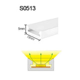 S Series S0513 Standard Install LED Neon Light Housing | 5×13mm Top Emitting led neon casing | IP67 Waterproof | 10mm PCB Width | Bedroom Mirror Wardrobe | 16.4FT/5M | Local Stock US/UK/DE