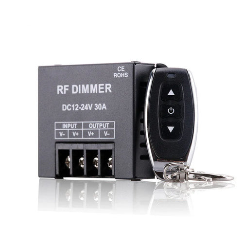 Single Color LED Strip Controller – DC12V-24V  30A | High Power RF Remote LED Dimmer Controller | For 5050/3528 LED Strips