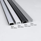 U Shape LED Channel U02–B 12mm | Silver | Milky White Cover | With Installation Accessories | – Standard Aluminum Profile – 1m / 2m / 3m | 50 / 100-Pack
