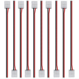 LED Strip Connector Kit – 8mm 2Pin Solderless Assortment Pack | Mixed Set with Strip to Wire / Strip to Strip / L / T / DC Plug – Local Stock US/UK