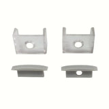 U Shape LED Channel U01-A – 12mm | Silver / Black | Milky White Cover | With Installation Accessories |  – Heavy-Duty Aluminum Profile – 1m / 2m / 3m | 50 / 100-Pack