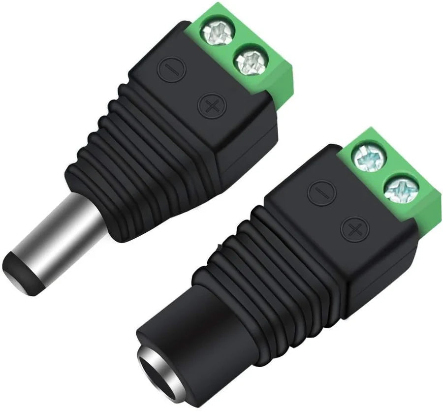 DC Power Jack Plug Adapter – 2.1x5.5mm | Male / Female / Male + Female Barrel Connector – Local Stock US/UK