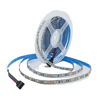 8MM Wide SMD5050 RGB LED Strip Light - DC12V | 60 LEDs/M | 8mm PCB | Non-Waterproof | 5/50M | for Mirror, Kitchen Cabinet, Bedroom