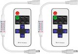 LED Strip Controller – 5V/24V – White RF Remote with Dimmer Function | For Single Color 5050/3528 Strips