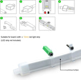 S Series S0612 Standard Install LED Neon Light Housing | 6×12mm Side Emitting soft neon housing | IP67 Waterproof | 8mm PCB Width | Kitchen Island Shelf Lighting Home Decor | 16.4FT/5M | Local Stock US/UK/DE