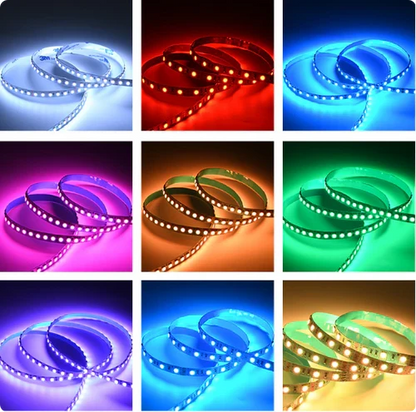 6MM Wide SMD5050 RGB LED Strip Light - DC12V | 60 LEDs/M | 6mm PCB | Non-Waterproof | 5/50M | for Mirror, Kitchen Cabinet, Bedroom
