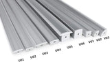 U Shape LED Channel U01-A – 12mm | Silver / Black | Milky White Cover | With Installation Accessories |  – Heavy-Duty Aluminum Profile – 1m / 2m / 3m | 50 / 100-Pack