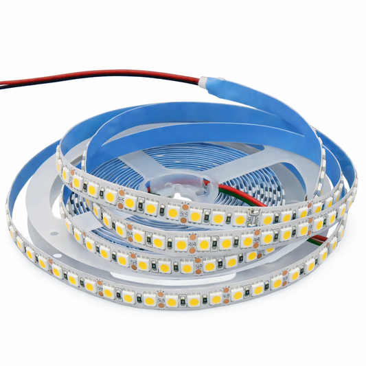 SMD5050 Single Color LED Strip Light – DC 12V | 120 LEDs/m | 10mm PCB |  High Brightness Low Voltage LED Tape | Non-Waterproof | Warm White / Natural White / Cool White | 5/50M