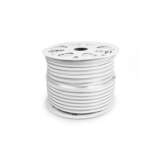 High Voltage RGB LED Neon Rope Light - 10x20mm | SMD5050 60 LEDs/M | AC110V / 220V Flexible Neon LED Strip | 12W/M | IP65 Waterproof Cuttable Neon Flex for Indoor & Outdoor Decoration | with Remote Control, Power Plug | 10/50M