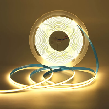 COB LED Strip Light 12V/24V 528LEDs/M, 10mm Flexible Dot-Free LED Tape, CRI90+ Non-Waterproof, 3000K / 4000K / 6500K for Cabinet Kitchen Lighting, 5M/10M Pack