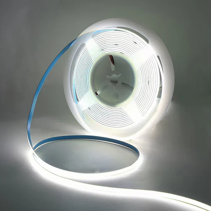 COB LED Strip Light 12V/24V 400LEDs/M, 5mm Flexible Dot-Free LED Tape, CRI90+ Non-Waterproof, 3000K / 4000K / 6500K / Red / Blue / Green / Pink / Yellow for Cabinet Kitchen Lighting, 5M/10M Pack