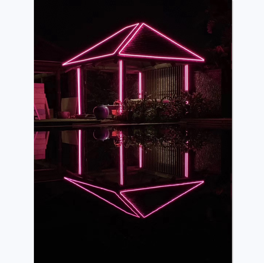 1M/5M/10M/20M  Pack of T1018 LED Neon Light Housing Kit with End Caps and Mounting Clips, Flexible Neon Channel Fit for 10mm Wide LED Strip Lights - LEDStrips8