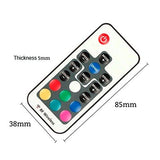 DC5-24V 12A RGB LED Dimmer Controller with Mini RF Wirelless 17keys Remote Controller for SMD5050 3528 RGB LED Strip Lights - LEDStrips8