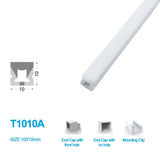 1M/5M/10M/20M Pack of T1010 LED Neon Light Housing Kit with End Caps and Mounting Clips, Flexible Neon Channel Fit for 6mm Wide LED Strip Lights - LEDStrips8