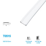 1M/5M/10M/20M  Pack of T0515 LED Neon Light Housing Kit with End Caps and Mounting Clips, Flexible Neon Channel Fit for 12mm Wide LED Strip Lights - LEDStrips8