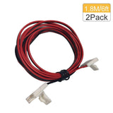 2 Pack (2016 Updated Version) Solderless Jumper Snap Down 2Conductor LED Strip Connectors for 10mm Wide SMD5050 Single Color Flex LED Strips - LEDStrips8