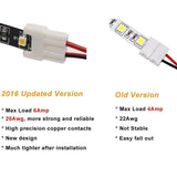 2 Pack (2016  Strip Connectors for 8mm Wide SMD 2835 Updated Version) Solderless Jumper Snap Down 2Conductor LED5 Single Color Flex LED Strips - LEDStrips8