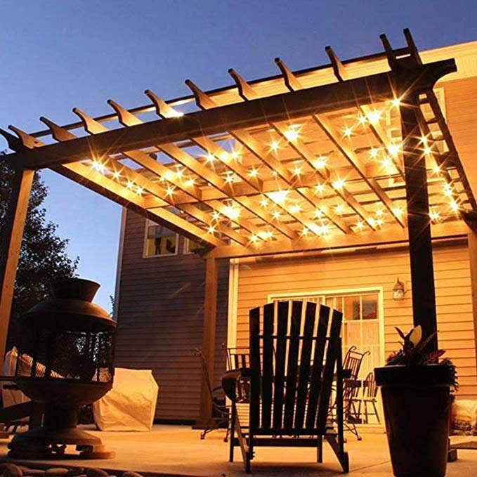 5-Pack Dimmable Waterproof LED Outdoor String Lights - Hanging, 2W Edison Bulbs - 48Ft Commercial Lights for Decor for Patio, Backyard, Garden, Bistro– S14 Black - Warm White,Blk(240ft) - LEDStrips8