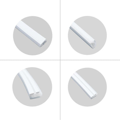 1M/5M/10M/20M  Pack of T0613 Edge Lighting LED Neon Light Housing Kit with End Caps and Mounting Clips, Flexible Neon Channel Fit for 8mm Wide LED Strip Lights - LEDStrips8