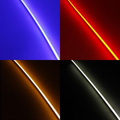 1M/5M/10M/20M  Pack of T0410 LED Neon Light Housing Kit with End Caps and Mounting Clips, Flexible Neon Channel Fit for 5mm Wide LED Strip Lights - LEDStrips8