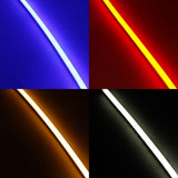 1M/5M/10M/20M Pack of T1010 LED Neon Light Housing Kit with End Caps and Mounting Clips, Flexible Neon Channel Fit for 6mm Wide LED Strip Lights - LEDStrips8
