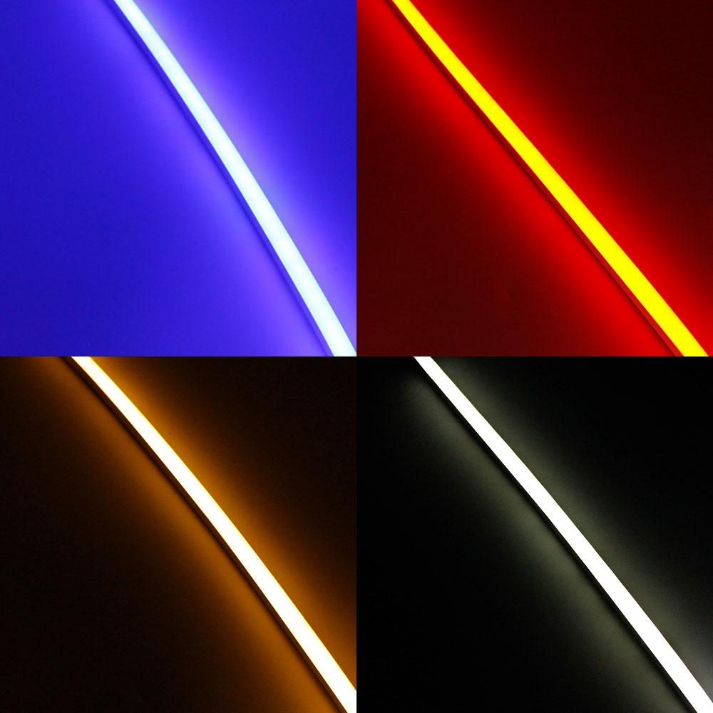 1M/5M/10M/20M  Pack of T0815 LED Neon Light Housing Kit with End Caps and Mounting Clips, Flexible Neon Channel Fit for 5mm Wide LED Strip Lights - LEDStrips8