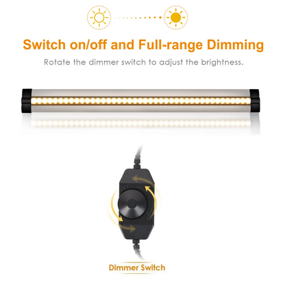 3 Pack LED Under Cabinet Lighting Dimmable Warm White, 15W 900LM CRI90, All Accessories Included - LEDStrips8