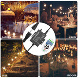 1500Watt AC110V/220V LED Dimmer for 110V/220V LED String Light, Wireless Remote Control Dimmer with 3 Prong Outlet, Timer Switch - LEDStrips8