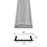 5Pack 1Meter (40'') Bendable Aluminum Channel System with Cover, End Caps, and Mounting Clips, for LED Strip Installations, Ultra-Thin Silver Finish - LEDStrips8