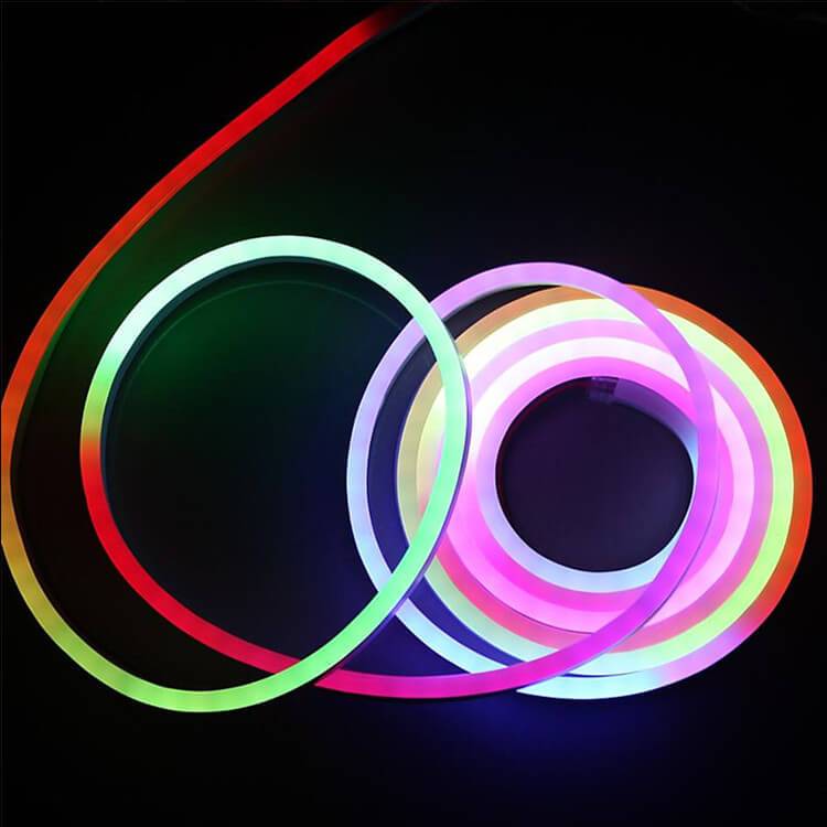 AC 110V / 220V IP65 High Voltage RGB Color Changing Neon Strip Light with the power plug - LEDStrips8