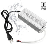 110VAC to 12VDC 8.3Amp 100W Waterproof IP67 LED Power Supply Outdoor Use w/ US 3.3FT 3-Prong Plug