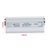 110VAC to 12VDC 8.3Amp 100W Waterproof IP67 LED Power Supply Outdoor Use w/ US 3.3FT 3-Prong Plug