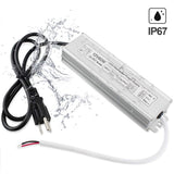 110VAC to 12VDC 5Amp 60W Waterproof IP67 LED Power Supply Outdoor Use w/ US 3.3FT 3-Prong Plug