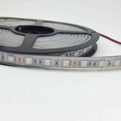 DC 12V Dimmable 670NM Red SMD5050-300 Flexible LED Strips 60 LEDs Per Meter 8mm Width 12W Per Meter - LEDStrips8