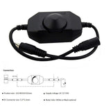 DC 12V-24V 6Amp Rotary Switch Inline Dimmer - LEDStrips8
