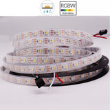 DC 5V SK6812 Individually Addressable LED Strip Light 5050 RGBW 16.4 Feet (500cm) 60LED/Meter LED Pixel Flexible Tape White PCB - LEDStrips8