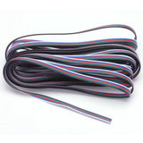 22Guage RGBW RGBWW LED Strip Extension Cable 5pin 5Color Stand Wire Bonded Flat Cable for SMD5050 RGBW RGBWW Color - LEDStrips8