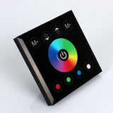 12V-24V DC Wall Panel Touchable Color Ring LED Controller for RGBW & RGBWW Color Changing LED Strips - LEDStrips8