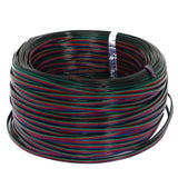 22Guage RGB LED Strip Extension Cable 4pin 4Color Stand Wire Bonded Flat Cable for SMD5050 3528 RGB Color - LEDStrips8