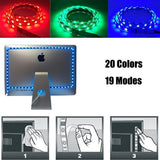 INSTALLATION TIME SAVING, S-Shape Bias Lighting for HDTV -3.3ft/1M and 6.6ft/2M RGB LED Backlight Strip 12V Powered Bendable Strip Kit for Flat Screen TV LCD, Desktop Monitors. No Need to Cut. - LEDStrips8