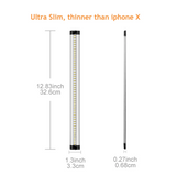 Ultra Thin LED Under Cabinet Lighting, Dimmable Under Counter Lighting, 10W 600LM CRI90, Warm White 3000K, All Accessories Included, 2 Pack - LEDStrips8
