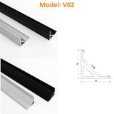 Seperate Aluminum Housing Only for U-Shape and V-Shape LED Aluminum Profile, Fit for U01, U02, U03, U04, U05, U06, V01, V02, V03 - LEDStrips8