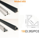 Seperate Aluminum Housing Only for U-Shape and V-Shape LED Aluminum Profile, Fit for U01, U02, U03, U04, U05, U06, V01, V02, V03 - LEDStrips8